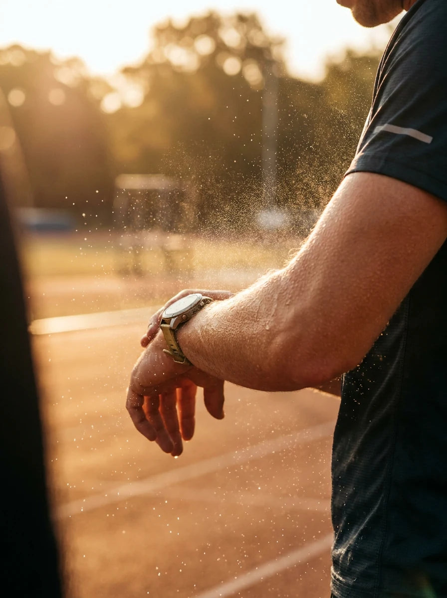 COOODEX® wird nach dem Training auf die Haut gesprüht